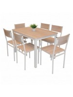 PACK SALLE A MANGER TABLE SERENA +6 CHAISES SERENA