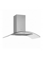 Hotte décorative SILVERLINE 90cm Inox Curved Glass