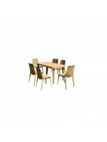 Sofpince Salon Prestige table + 6 chaises Rotin Robuste